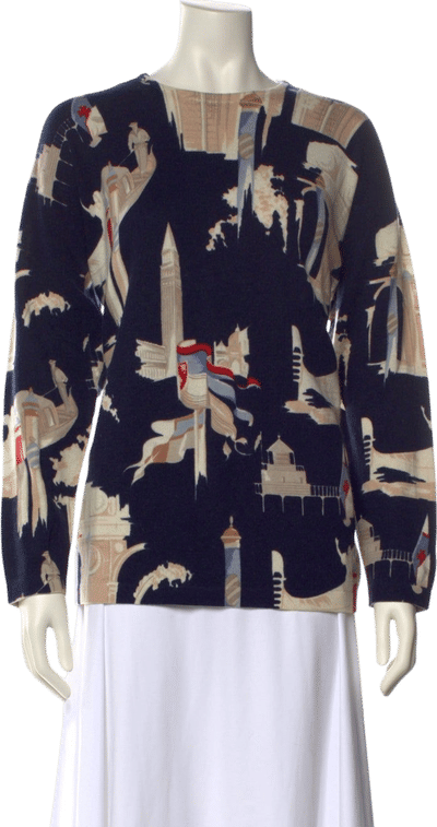Vintage 1990s Architectural Pattern Sweater