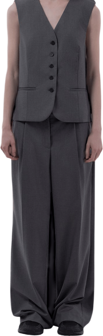 MAU SOLEUM Lydia Suit Wide Pants - Grey