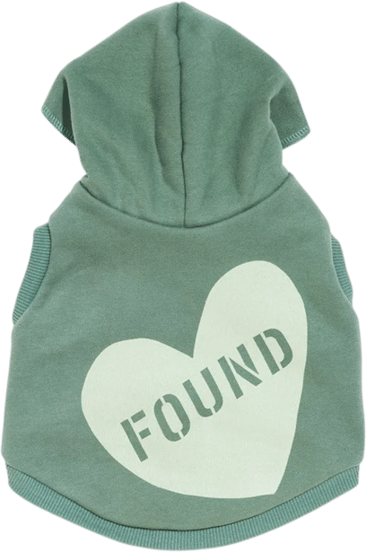 Big Full Heart Animal Hoodie - Sage & Mint