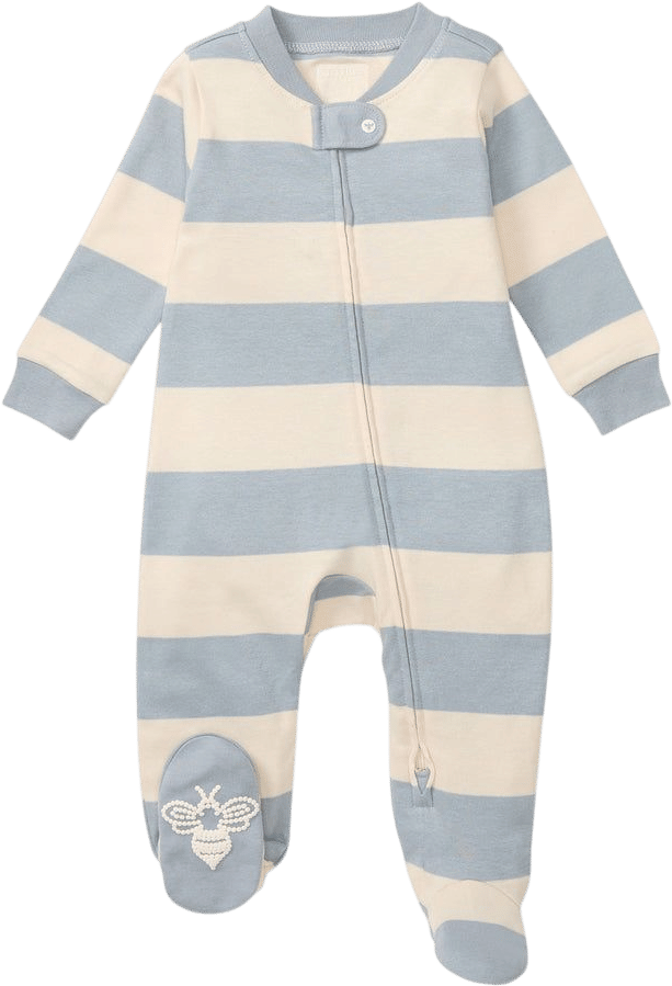 Burt’s bees baby striped pajamas
