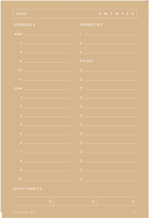 Appointed Daily Task Pad