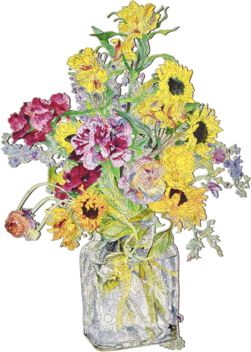 An English Bouquet Wooden Jigsaw Puzzle
