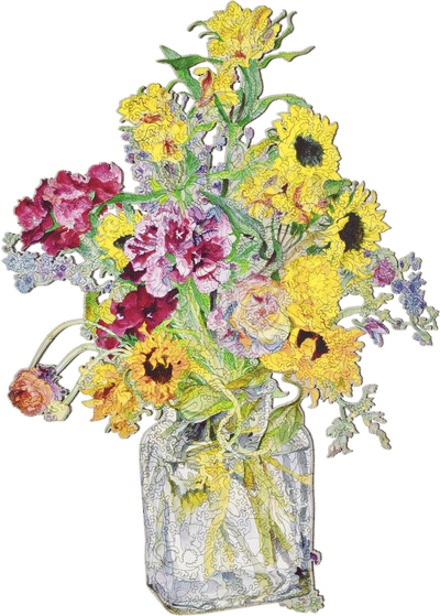 An English Bouquet Wooden Jigsaw Puzzle