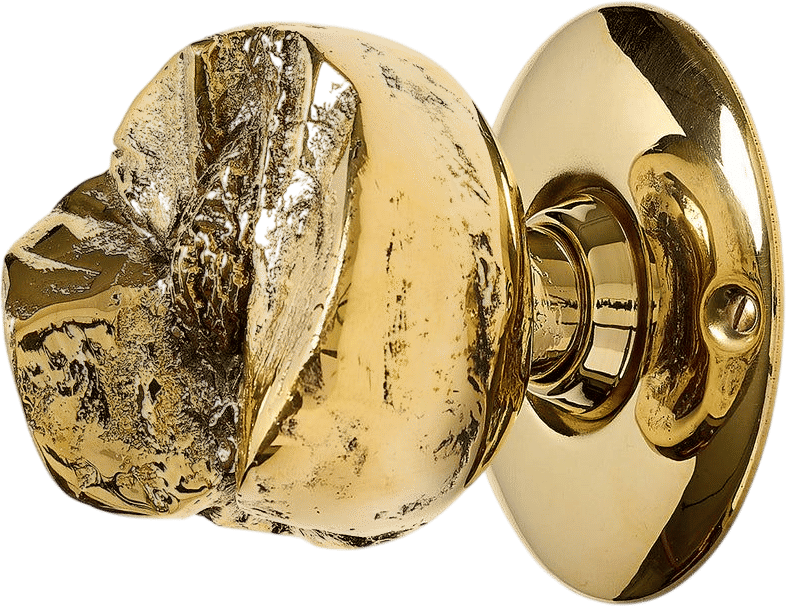 Petra Peach Doorknob Set - Brass