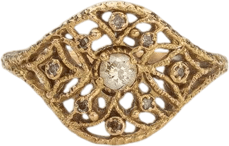 Duchesse Yellow Gold and Brown Diamonds Ring