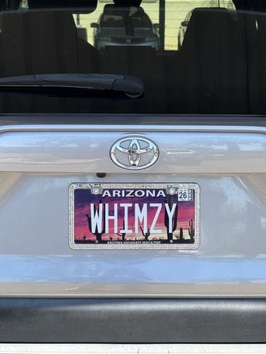 Taking pictures of vanity plates