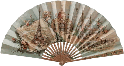 Souvenir de l'Exposition Universelle Paris 1889 Fan