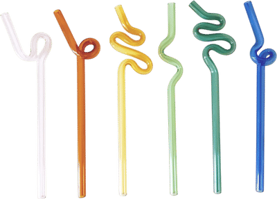 Glass Silly Straw