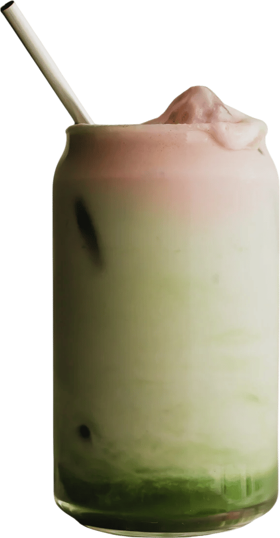 CHERRY BLOSSOM MATCHA LATTE