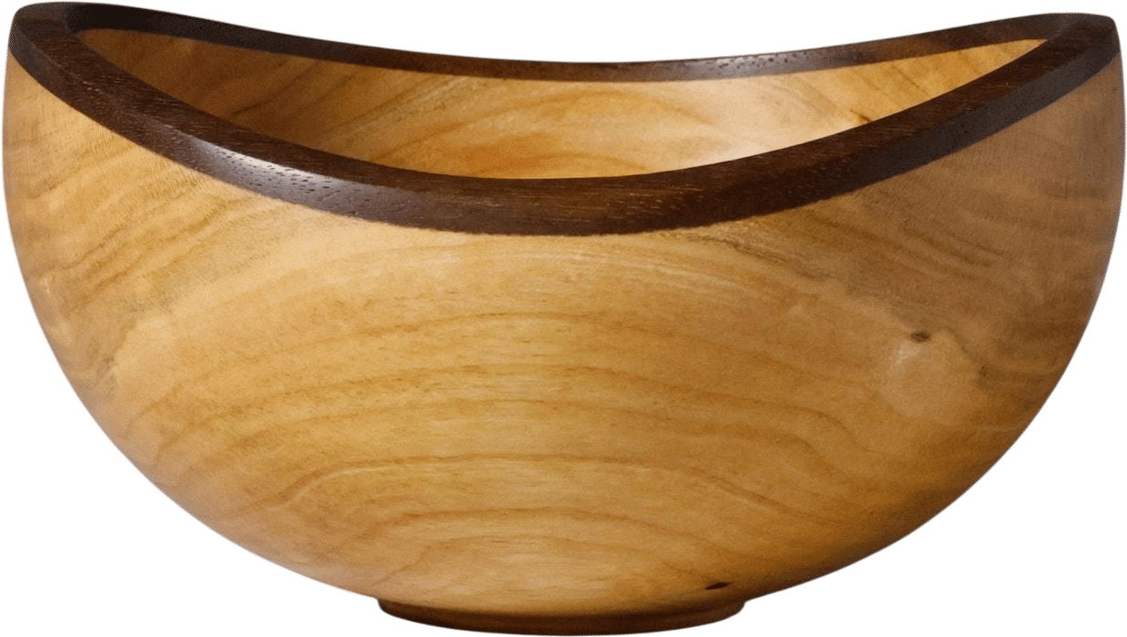 cherry and walnut wave bowl