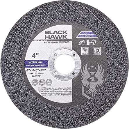 BHA Metal and Stainless Steel Thin Cut Off Wheels for Angle Grinders, 4” x .040” x 5/8” - 25 Pack