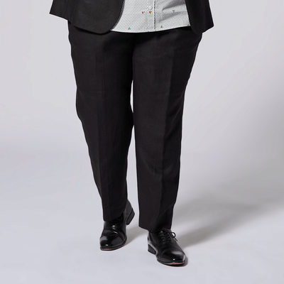 Finch Linen Dress Trouser (Black)