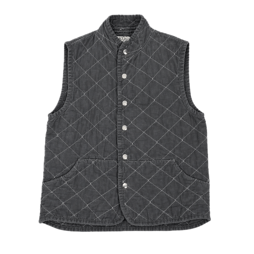 Utility Canvas Quilted Snap Vest