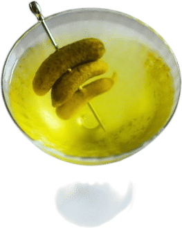 Pickle juice martini