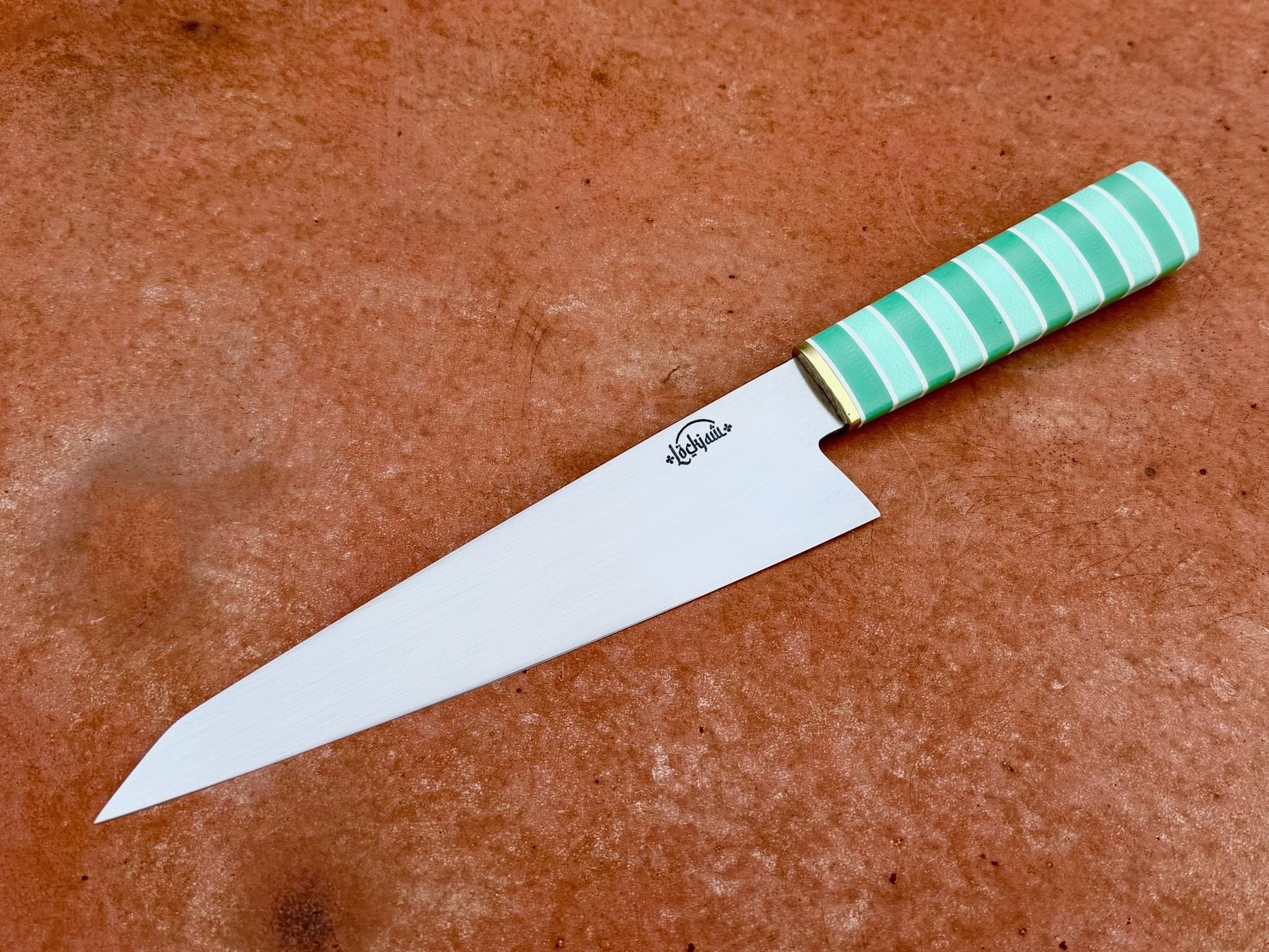 Japanese Chef Knife in Stripey G10