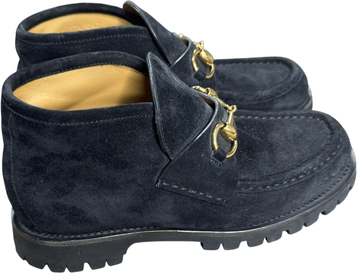 Gucci Horsebit Ankle Book Black Suede 7