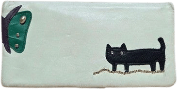 Tsumori Chisato Long Wallet Cat Motif White