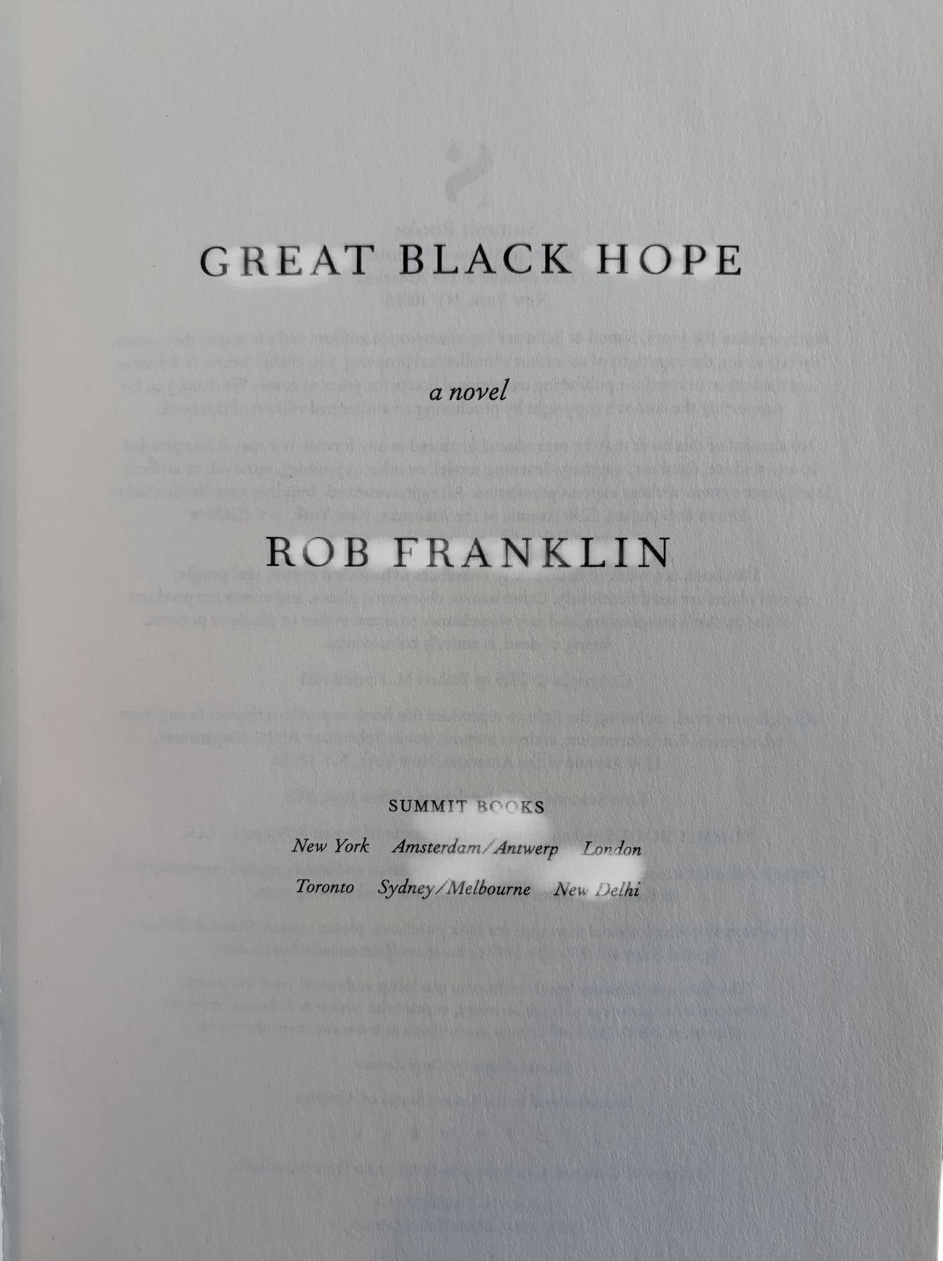 Great Black Hope (Rob Franklin)