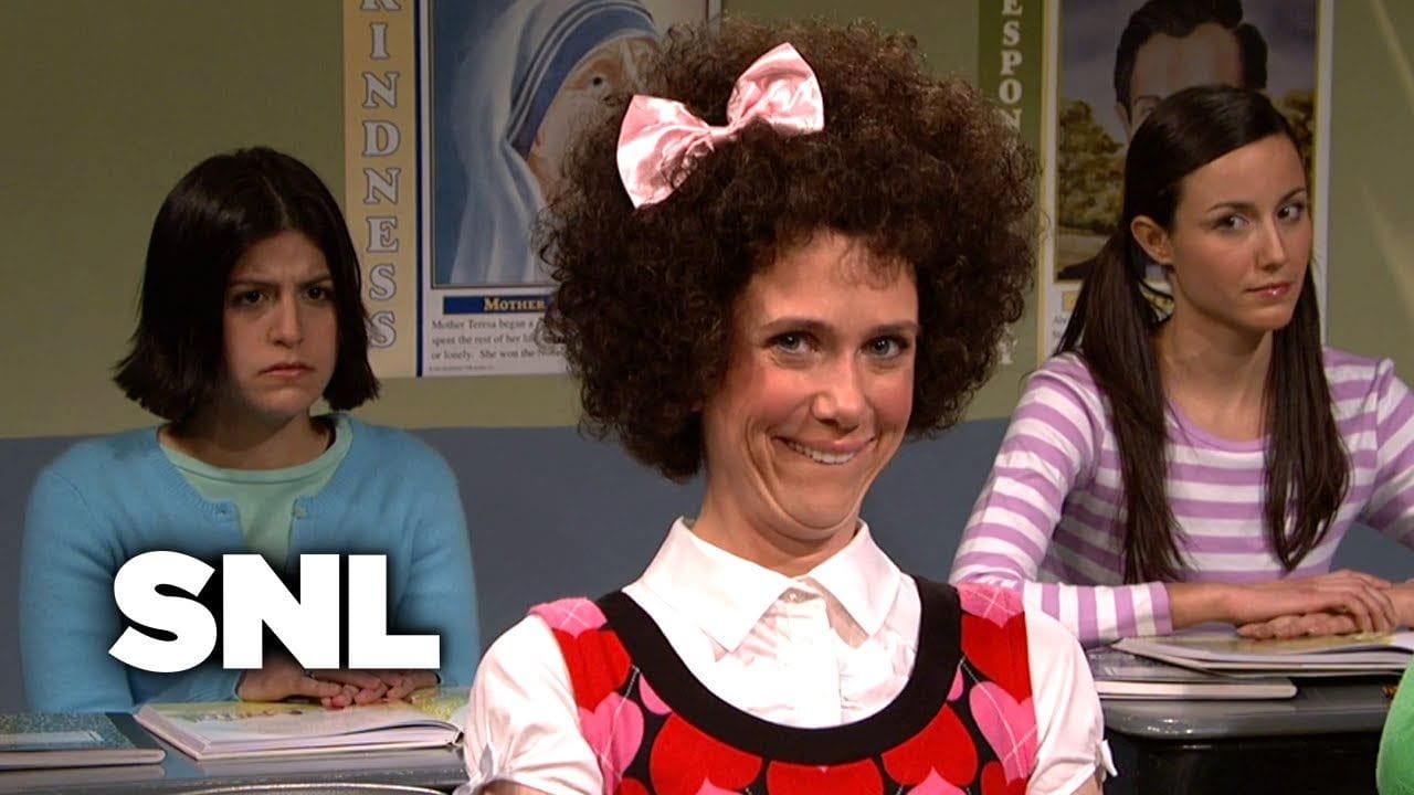 Starting them young on Kristen Wiig