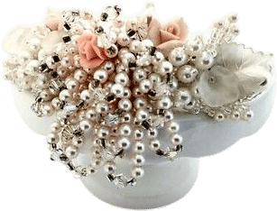 Vintage 1980s Hand Beaded Barrette