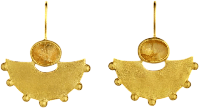 Yellow Sapphire Mochica Drop Earrings