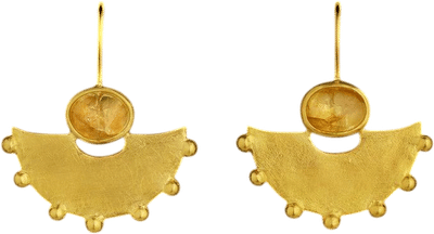 Yellow Sapphire Mochica Drop Earrings