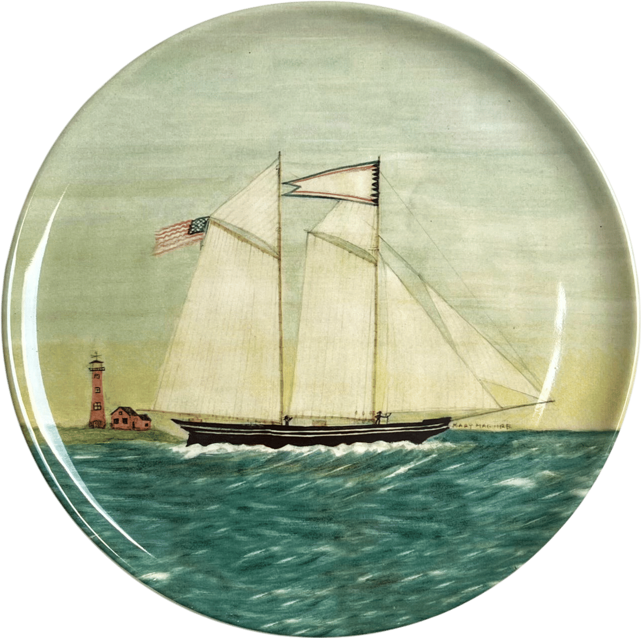 Ship Ceramic Plate