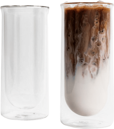 Double-Walled Iced Coffee Glasses