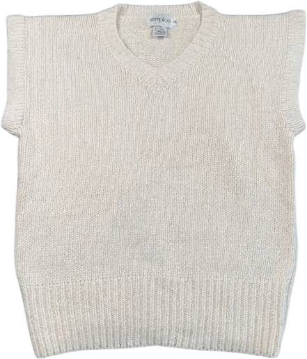 Vintage Silk Angora Wool Knit Sweater Vest