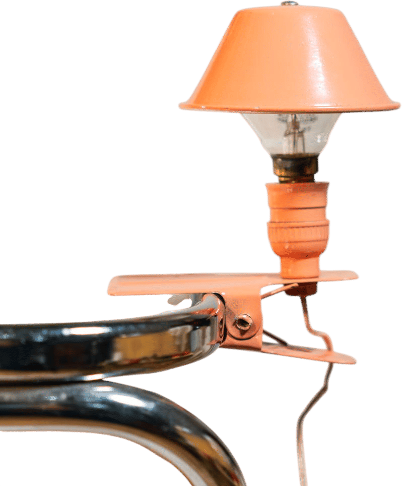 Vintage Luxus Mini Mushroom Clip Lamp (1960s Salmon Pink)