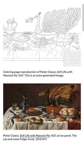 Famous Works of Art Coloring Pages