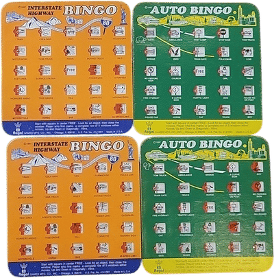 Auto Travel Bingo Cards