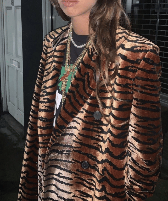 Remain Birger Christensen Tiger Striped Blazer Jacket