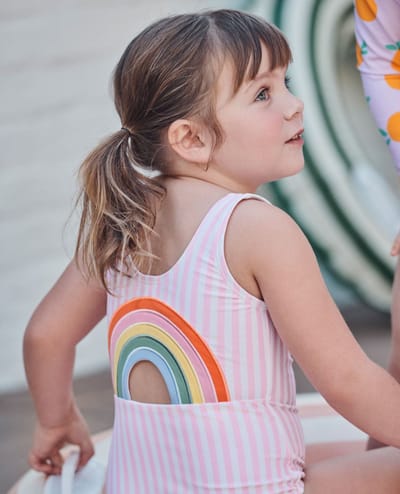 One-Piece Rainbow Back Swimsuit