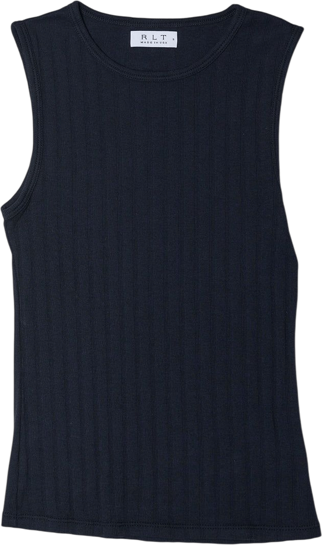 RLT Wide Ribbed Tank - Navy
