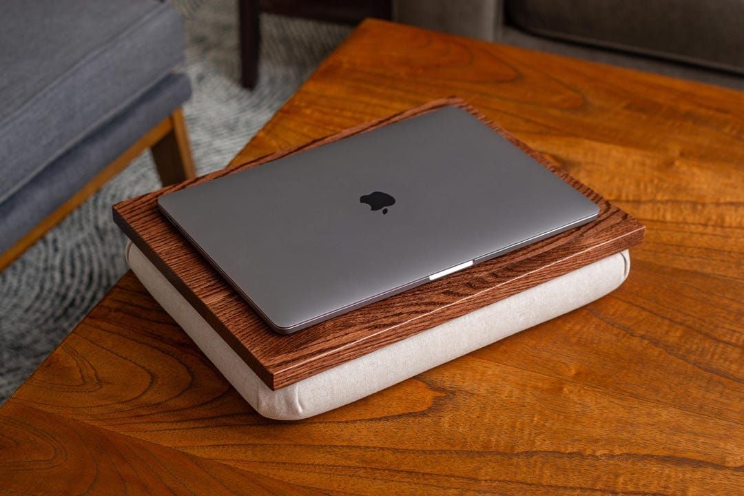 Cushioned Hardwood “Okea” Lap Desk (Leahi Studio)
