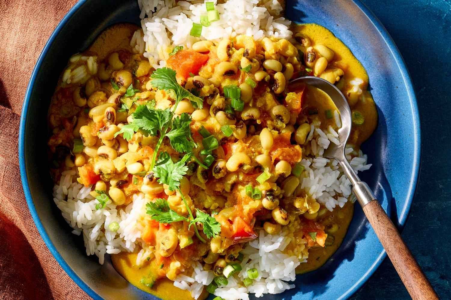 Black eyed peas with coconut milk
