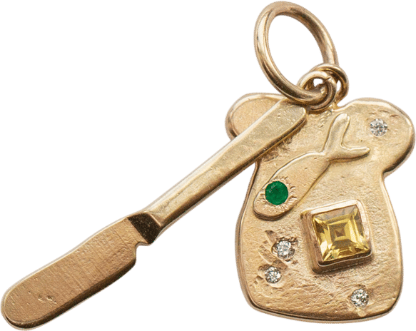 Sardine Toast & Knife Pendant