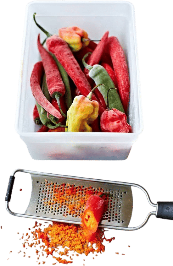 Freeze your ginger and hot peppers!