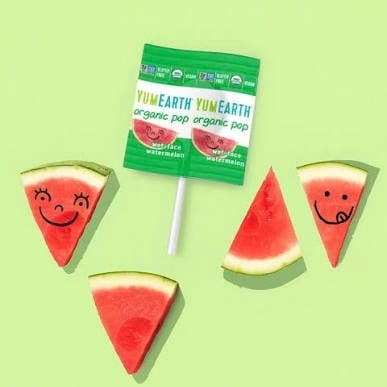YumEarth watermelon lollipop