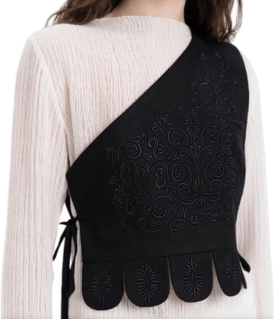 Womens Embroidered Vest Shining
