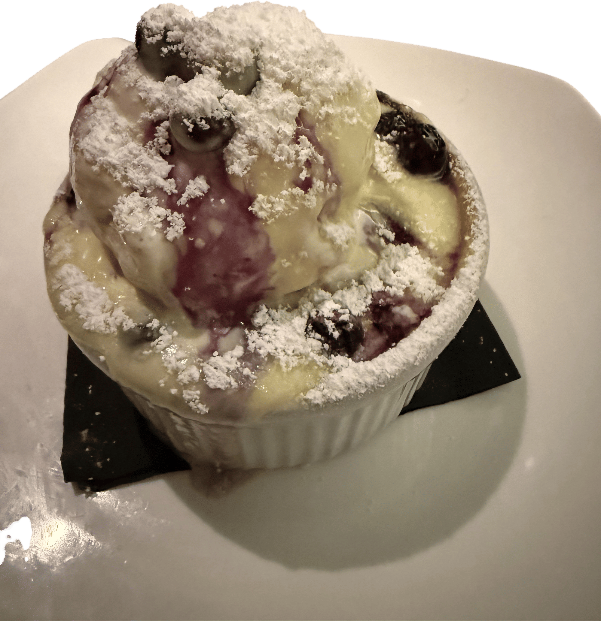 Blueberry Muffin Bread Pudding @ Stake in San Diego