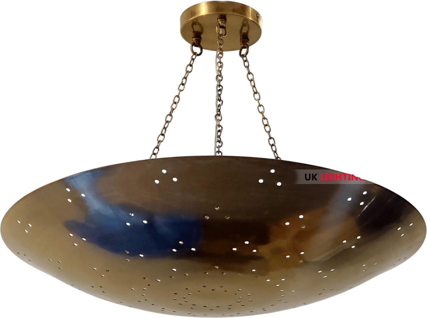Elegant Perforerad Ceiling Flushmount Light - Pendant Mid Century Modern Raw Brass Sputnik Chandelier light Fixture