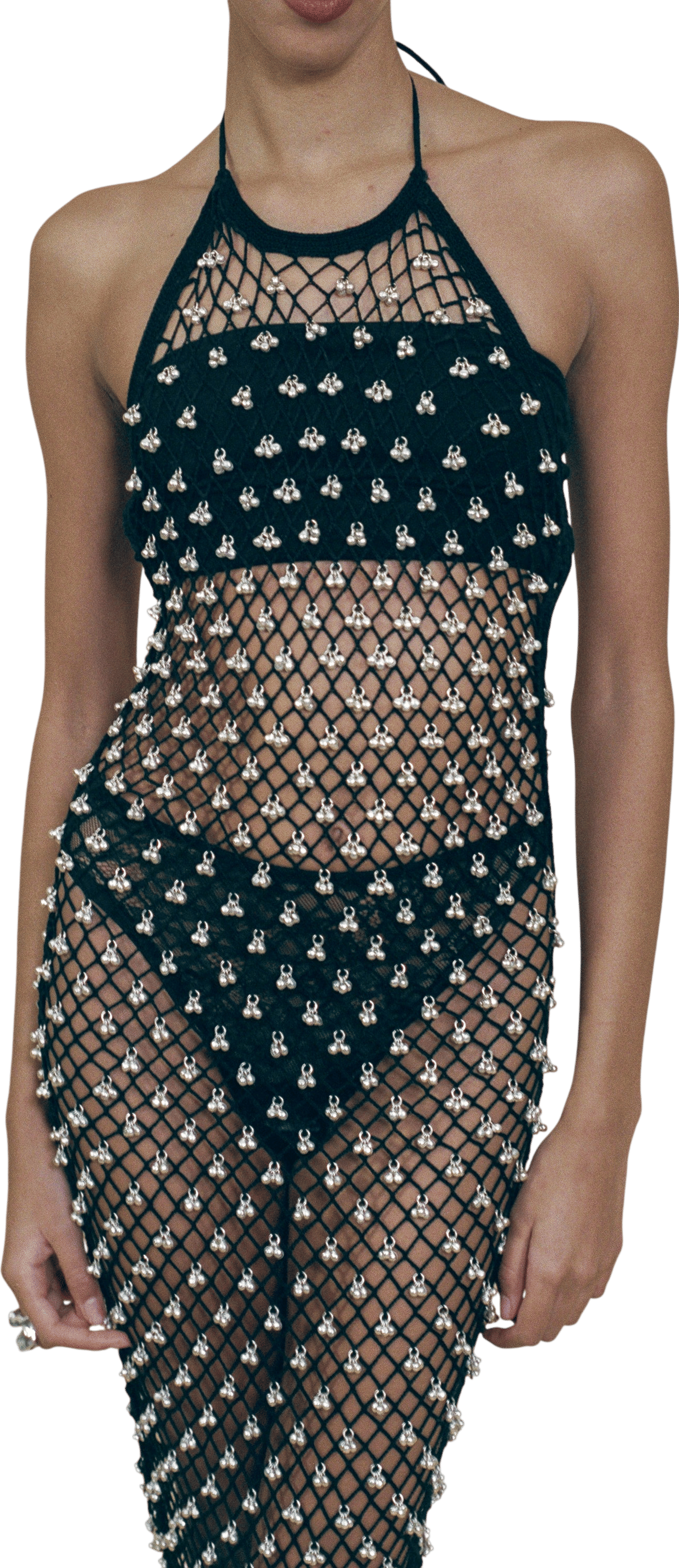 JHANJAR DRESS IN BLACK