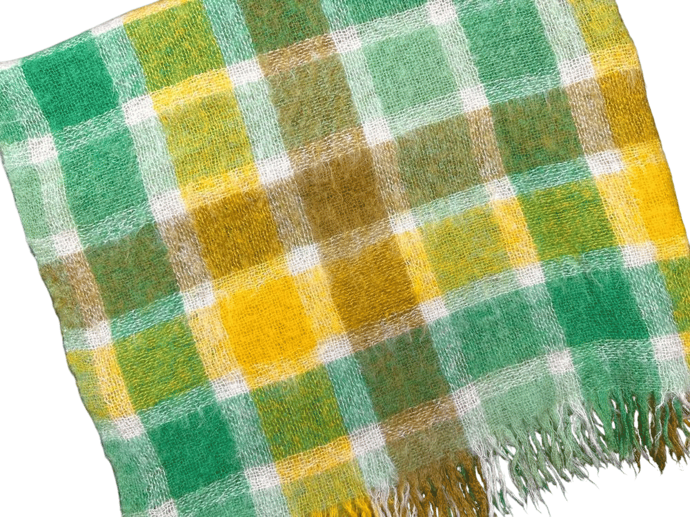 Vintage Mohair Wool Blanket