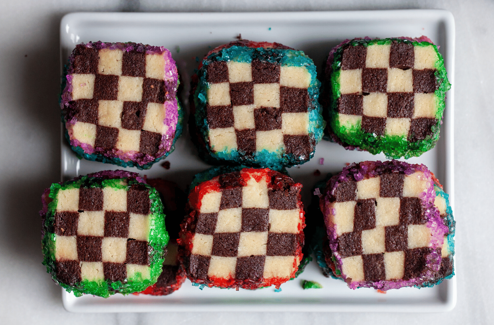 Checkerboard cookies (Smitten Kitchen)