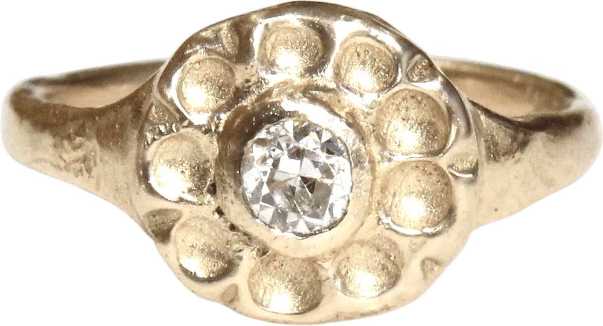 Daisy Diamond Solitaire Ring