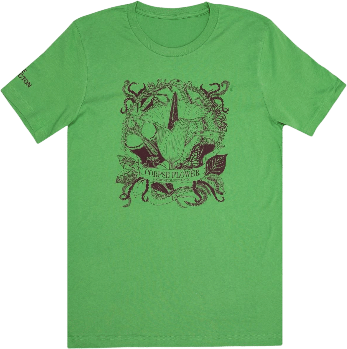 Stinky Plant Corpse Flower T Shirt - Leaf Green