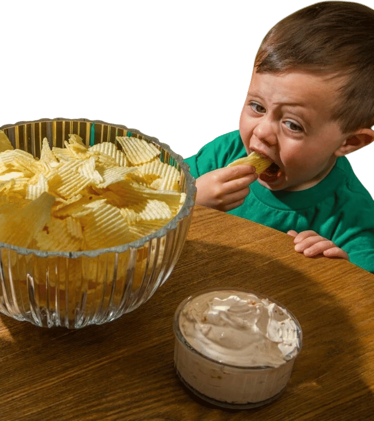 Chips and onion dip
