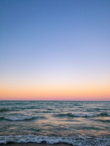 Looking east at sunset…